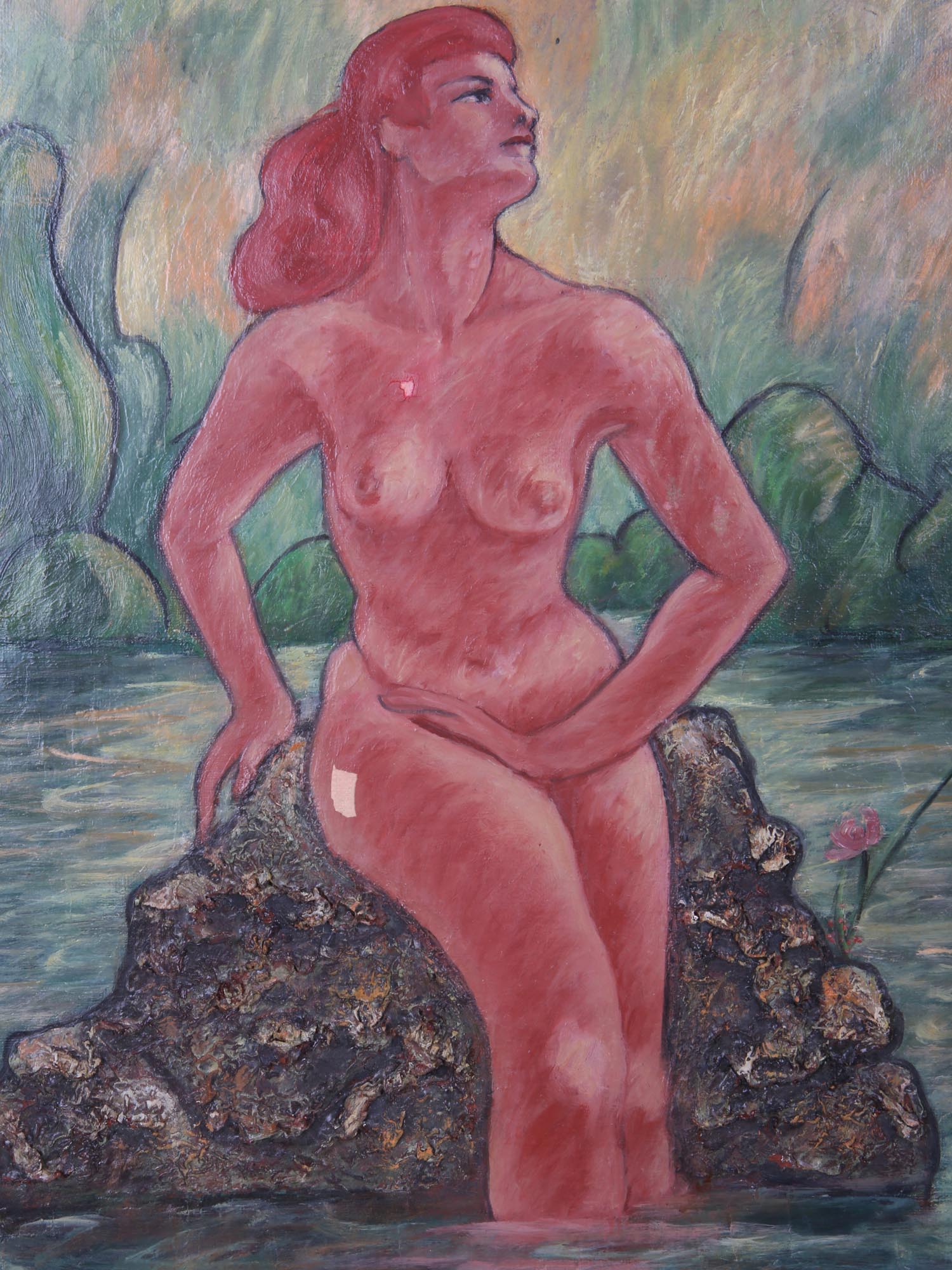 OIL NUDE WOMAN PORTRAIT PAINTING BY ZOE SUZI ACTYPI PIC-1